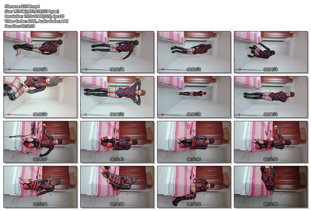 32788----【圣灵缚艺】自缚捆绑1 在自己租的房子里玩自缚，身穿高跟靴，一身紧身装，.jpg