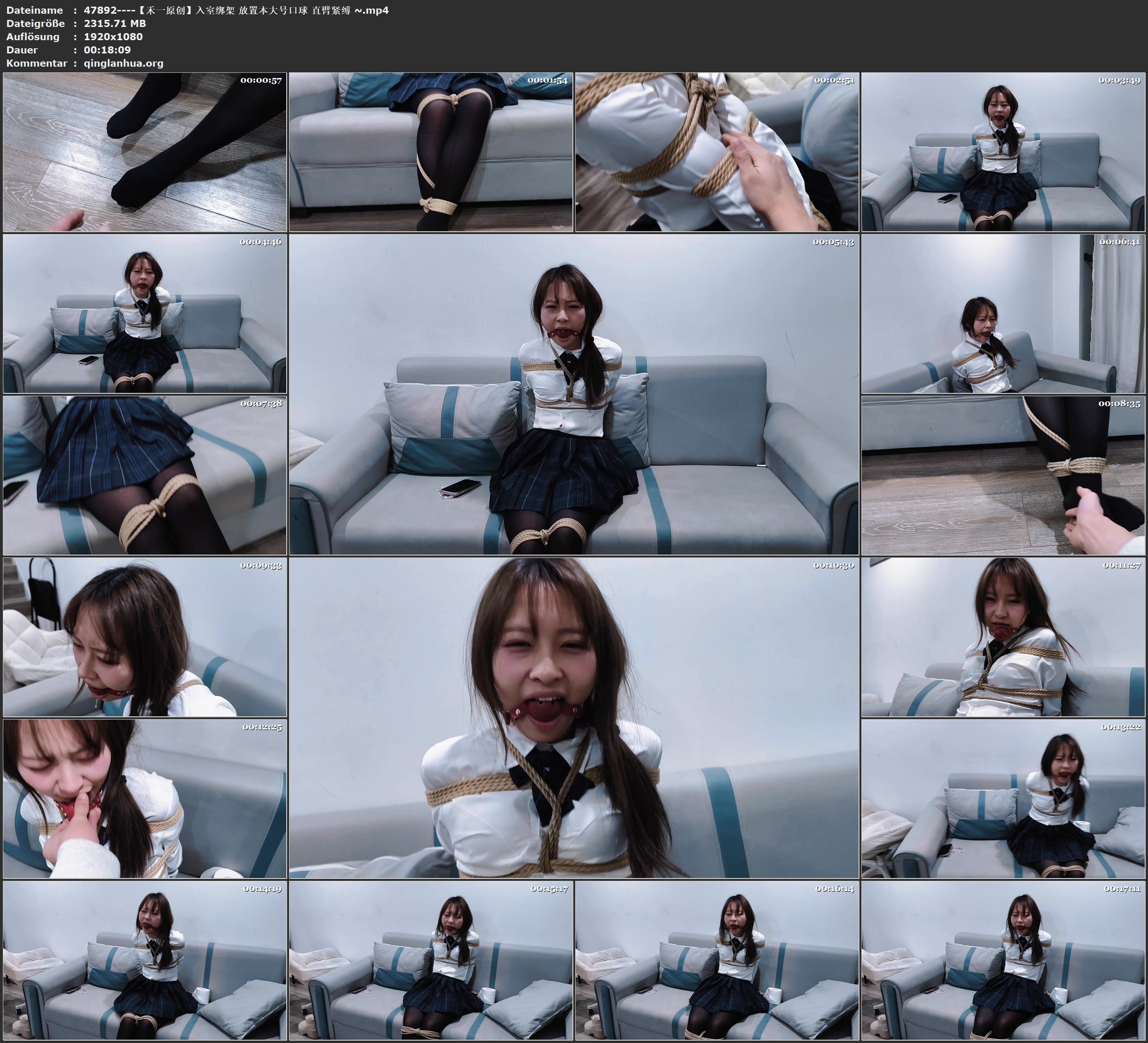 47892----【禾一原创】入室绑架 放置本大号口球 直臂紧缚 ~.jpg