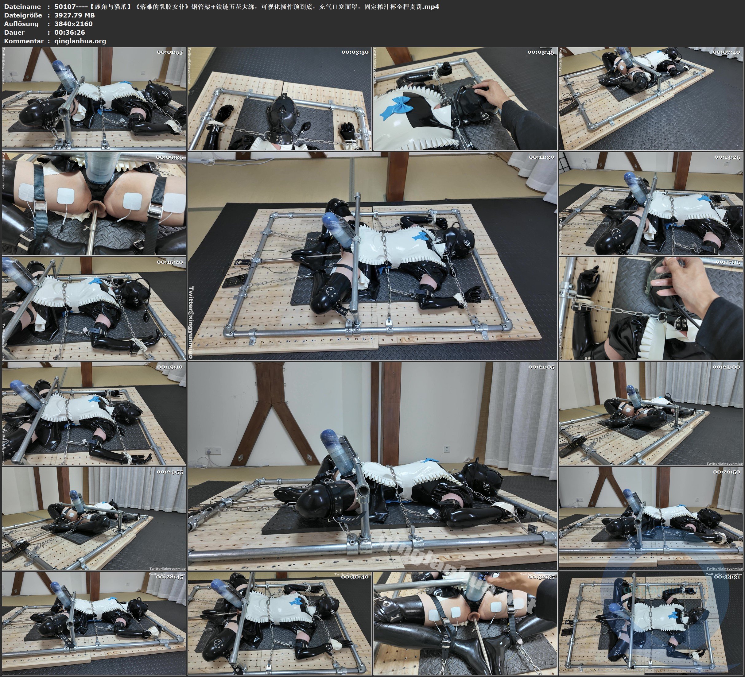 50107----【鹿角与猫爪】《落难的乳胶女仆》钢管架 铁链五花大绑，可视化插件顶到底，.jpg