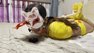 【杰仔】新人苏莹口水定拍 驷马捆绑+远程操控 +收集口水+玩弄舌头及口腔