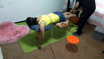 【随心】凌菲 柔韧性大考验三种吊绑 单腿 头朝下吊 手脚分开弓子型极限吊绑 痛苦至极