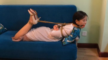 【纵横工作室】小宁绳艺秀 精彩的捆绑与开口器收集口水