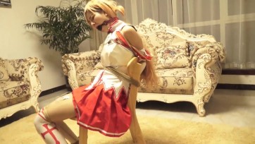 【逍遥】【cosplay剧情】亚丝娜 捆绑 电击 失禁 吊绑 第一集