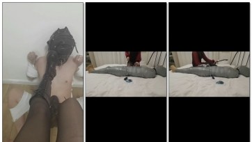 【气味系】靴子黑丝踩踏加气味系灰胶带木乃伊 电击 疯狂榨汁 鞭打sp