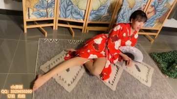 【clz原创】唯美风，灵粒日式风和服 捆绑写真花絮！