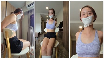 【Tapeman】【Fah】泰国女孩 与使用微泡胶带