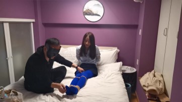 【JS】采文 性感蓝丝+五花大绑+假Y具口J堵嘴流+陶醉的的呻吟+恋足+跳D强ZGC+口水直流