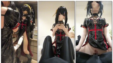 【zentai】ヨル♡搾精！超絶スクリュー電動オナホ！鏡の前でオナニ+ゼンタイセックス