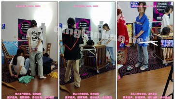 【束心工作室】几个女生，丝绸布袋逃脱游戏，小囚笼推车游戏，小合集，有趣好玩