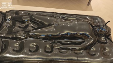 【狸猫工作室】胶衣款捆绑榨汁喷出，真空床放置