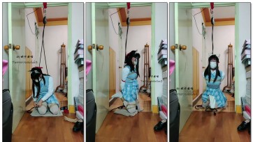 【坎喵】白丝JK折腿吊缚自缚
