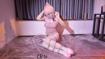 【凛凛蝶】《心海体操服自控真空袋强制绷脚窒息》-海砂— 弹力带绷脚 真空自控窒息袋 激烈挣扎