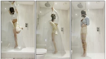 【柯柯原创】吊缚特辑，强制踮脚罚站！并腿+单脚两种吊绑、JK、水手服、OL、迷你上衣、肉丝+黑丝吊绑