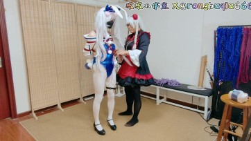 【球球工作室】希儿的垫脚吊缚电击调教