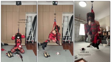 【坎喵】绝望的自缚-星穹铁道cos-花火M字开腿悬吊放置+强高