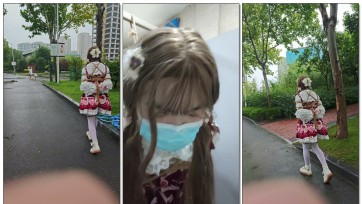 【小新飞飞飞】Lolita白丝小新的公园+女厕户外露出放置调教：入体小玩具，偶遇路人最多的一次