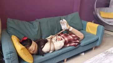 【JS】采文 日式紧缚驷马长靴挠痒TK白棉袜鞭打