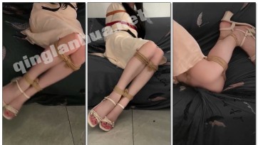 【凉叶子】同时被三种不同材质的东西捆住 绳子x皮带x橡胶绳 凉鞋 唯有挣扎