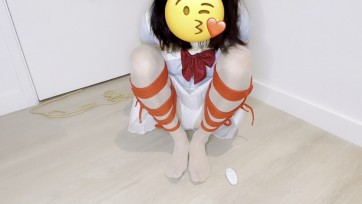 【柯柯原创】JK肉丝日式自缚+折腿+小玩具