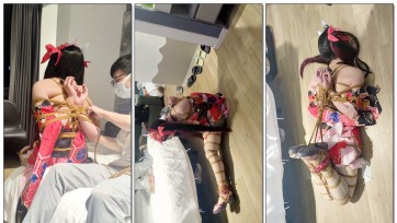 【此间鸽者】花火cos超紧后手观音驷马紧缚