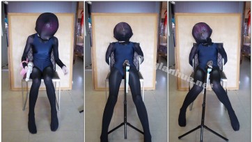 【哈哭實驗室】黑丝全包 震动棒固定