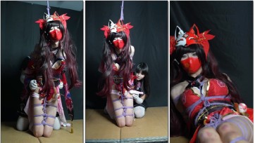 【夜之城工作室】花火coser漫展归来被尾随入室绑架调教