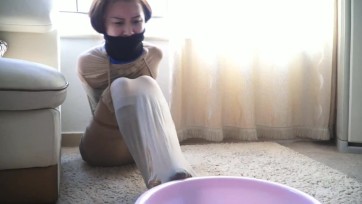 【逍遥】《缚美魔画》下！超紧绷的丝袜全包！超新颖的魔幻绳艺巨制！混血美女冬娅！