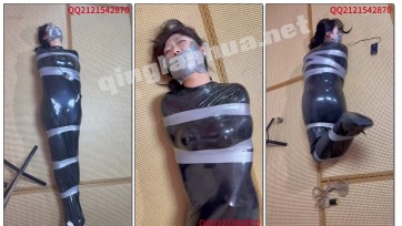 【悦感日记】小美蛇系胶带捆缚|睡袋|6cm大直径口球|堵嘴|无内凸点|关灯放置过夜