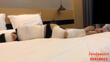【绳精病】作茧 超紧体验妹子直呼受不了 献给绷带爱好者