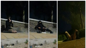 【hx0532】醉酒小男娘的户外露出经历～被灌酒喝醉后的小男娘被随意丢丢弃在路边，被来往的出租车司机发现～路边呕吐➕大量失禁➕尾巴