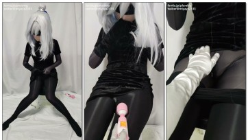 【zentai】kigurumi-黒チャイナドレスの着ぐるみの娯楽-2