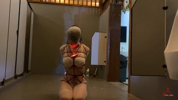 【CD伪娘小诡的自缚】白丝伪娘公厕自缚♥♥♥