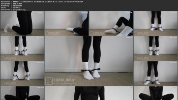 【kiki】镣铐纯享 黑色瑜伽裤白袜自己戴镣铐 被正在工作的主人命令保持姿势和深蹲