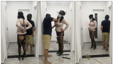 【kuye】家庭原创游戏，孕初捆绑，高跟丝袜，镣铐捆绑