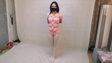 【束缘阁】胖妞 王娅体操服白丝 龟甲缚 驷马教程 鼓鼓的丰满肉感