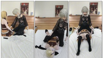 【dongdong】kigurumi相互zx+套袋掐颈+热缩袋保鲜膜坐脸