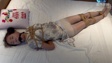 【凌day】玲儿约拍（白色旗袍+白丝+高跟鞋+捆绑+口球+挣扎+蒙眼）